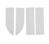 4PCS Bande de seuil de porte universelle en caoutchouc, conception antidérapante (Blanc)