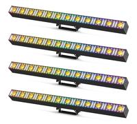 4PCS Barre Wallwasher Éclairage de Scène 180W, 12 Spotlights RGB LED Pixel Lumières DMX512 Lumières de fête Stroboscopiques Contrôle Sonore Pour DJ Scène Disco Concerts Mariage