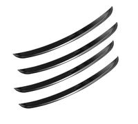 4pcs Black Universal Car Truck Body Kit Moulding Trim Fender Flare Rubber Wheel Eyebrow Anti-scratch Strip Lip Stickers Mudguard(32cmX4)