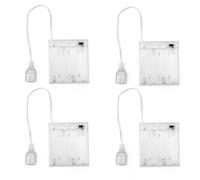 4pcs Bloc-Batterie Portables pour Enseignes Lumineuses LED Néon 5V-6V, Convertisseur d'Alimentation Fonctionnant sur Batterie pour Éclairage Néon USB Utilisation Intérieure et Extérieure