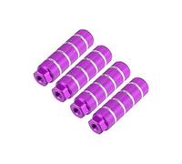 - 4pcs BMX VTT Vélo Arrière Pied Repose-pieds Repose-pieds Violet Adapté 3/8 Pouce Essieux