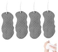 4pcs Body Sponge, Magic Exfoliating Bath Sponge, 3D Super Soft Exfoliating Bath Sponge, Magic Sponge for Skin. (Gray)