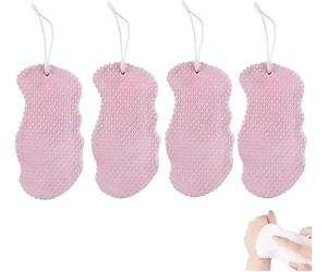 4pcs Body Sponge, Magic Exfoliating Bath Sponge, 3D Super Soft Exfoliating Bath Sponge, Magic Sponge for Skin. (Pink)