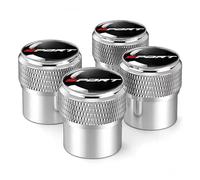 4Pcs Bouchons de Valve en Aluminium pour Honda Civic 8 10 Generation, Bouchon Valve Résistant à l'eau et à laPoussière,Pneus VoitureavecJoint,Silver