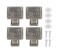 4PCS Boutons Vintage Poinçon Adhésif Rétro Poignée de Porte d'Armoire en Cuivre, Boutons de Tiroir avec Vis à Plaque Collante, Raccords de Meubles en Alliage de Zinc de Conception (267 Vis à plaque