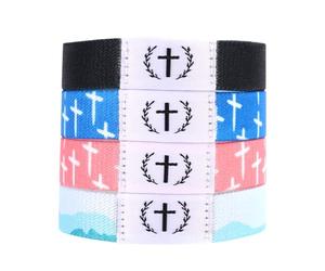 4pcs Bracelets Bibliques, Bracelet Versets Bibliques avec NFC Élastiques Chrétien Jésus pour Femmes Hommes Cadeaux Inspirants (4 Couleurs)