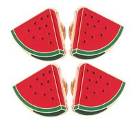 4pcs Brooch Cute Alloy Watermelon Shape Enamel Pins Fashion Accessory for Clothing Bags
