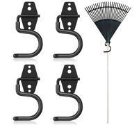 4pcs Broom Hotder Moup mural lourd en métal Horme à balais à balais Horme pour organiser les outils de nettoyage MOPS Garden Tools (Type S) support mural de support