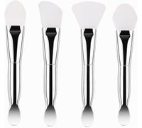 4pcs Brosse À Masque Facial En Silicone Pour Une Application Facile Et Précise Du Masque Pinceau Pour Masques Idéal Pour Les Masques De Boue Gel D'argile Crème Diy & Esthéticiennes