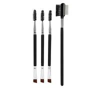 4pcs Brosse de cils à double fin, cheveux professionnels à cheveux doux cosmétiques à double tête brosse à cils outil de maquillage de peigne pour séparer les cils