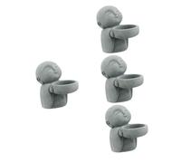 4pcs Buddha Statue Tealight Holder Resin Desktop Decorative Candlestick Holder for Indoor Tray