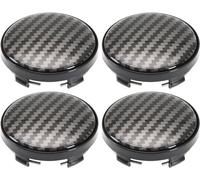 4Pcs Cache Moyeu pour Jeep Patriot Renegade Wagoneer Wrangler,Cache-Moyeu 60mm Accessoires de Jante de Pneu de Voiture Accessoires de Protection Capuchons de Jante Décoratifs,Black