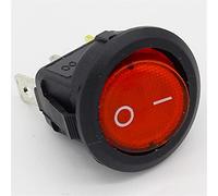 4Pcs Car 220V Round Rocker Dot Boat LED Light Toggle Switch SPST ON/Off Controls (Color : Red)