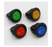 4Pcs Car 220V Round Rocker Dot Boat LED Light Toggle Switch SPST ON/OFF Top Sales Controls NWPNLXEA(Mixed color)