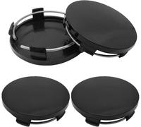 4Pcs Car Cache Moyeu pour Peugeot Coupe 207/307 /406/407 /9x8 /e-Legend/RCZ, Centre de Jante Capuchons De Centre Enjoliveurs De Roue Voiture Accessoires,Black-60mm
