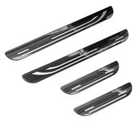 4Pcs Car Door Sill Protectors Stainless Steel Kick Plates