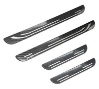4Pcs Car Door Sill Protectors Stainless Steel Kick Plates