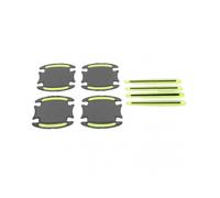 4pcs Car Reflective Sticker Door Handle Warning Tape Strips for Driving Safety Green