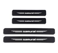 4pcs Carbon Fibre Car Door Sill Sticker for Suzuki Samurai Anti-Scratch Threshold Guard Strips Interior Easy Install Entry Guards Accessories