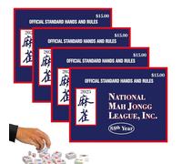 4pcs Cartes Mahjong 2025, règles et Mains Normes Portables 2025 Mahjong Officiels pour Les débutants #