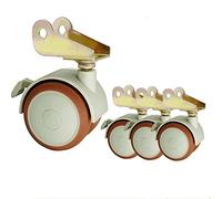 4Pcs Caster Solid Wood Universal Wheel Turnover P-Shaped Splint Inserting Rod Screw Coated Casters(Insert)