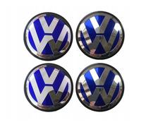 4pcs centre de roue 56mm VW bleu cache moyeu logo volkswagen emblème