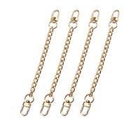 4pcs chaîne de sac de rechange chaîne de sac courte pour sac à main chaine sac doree chaîne de sac avec boucle en métal pour sac à main et sac à main (doré, 7,68 pouces)