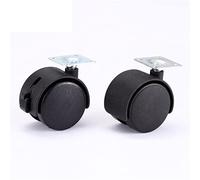 4Pcs Chair Wheel Furniture Caster 48mm M8 Screw/Plate Swivel Castor 2 Inch Wheels Hardware Trolley Silent Brake Casters(Plate Without Brake)