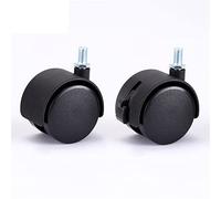 4Pcs Chair Wheel Furniture Caster 48mm M8 Screw/Plate Swivel Castor 2 Inch Wheels Hardware Trolley Silent Brake Casters(Screw With Brake)