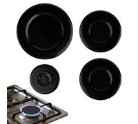 4pcs Chapeau de Brûleur Gaz pour SABAF, Fer Raffiné Durable Couvercle de Brûleur à Gaz pour Assurant Chaleur Uniforme et Flamme Stable (Surface Concave)