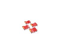 VEVOR Chariot de Manutention de Voiture 4PCs Capacité Totale 3,6 T, Chariot Déplace Voiture en Acier, avec Roues, Aide à la Manœuvre Positionnement pour Véhicule Camion Remorque Moto Bateau, Rouge