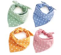 4pcs Chien Bandana pour Petits Chiens Moyens, Chien d'été Bandana Chat Chien Kerchief Triangle de Chien Bibs écharpe Accessoires de décoration de Chiens réglables et lavables pour Chiens Chiot