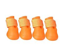 4pcs Chien Chiot Bottes Imperméables Chaussures de Pluie en Caoutchouc Anti Slip Couleur de Bonbons Mignonne Unique Grand Petit Taille Moyenne pour extérieur