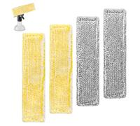 4PCS Chiffons de Nettoyage en Microfibre pour Karcher, Chiffons en Microfibre pour Karcher WV2 WV5 WV6 Plus, Bonnette Microfibre Lingette pour Nettoyeur Vitre Aspirateur de Fenêtre Accessoires