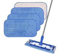 4pcs Chiffons en Microfibre compatibles MR SIGA - Têtes de Rechange Lavables et Réutilisables - Nettoyage des Sols Durs