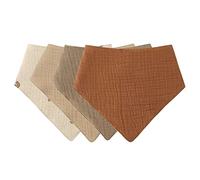 4PCS Chiffons en Mousseline pour Nouveau-nés, Bavoirs en Coton Chiffon Triangle pour Bébé Couleur Unie Chiffon en Mousseline Chiffons en Gaze Douce Bandana Bébé Mousseline Garçons Filles,42cmx29cm