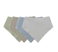 4PCS Chiffons en Mousseline pour Nouveau-nés, Bavoirs en Coton Chiffon Triangle pour Bébé Couleur Unie Chiffon en Mousseline Chiffons en Gaze Douce Bandana Bébé Mousseline Garçons Filles,42cmx29cm