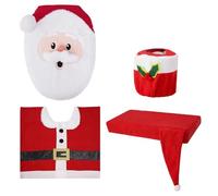 4pcs Christmas Room Ensembles Gnome Gnome Christmas Bathroom Decor Easy Easy Clean Set Style 2, décoration