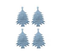 4pcs Christmas Tree Cutlery Holders Green Gray Red Colors Xmas Tree Knives Forks Bag Xmas Holiday Party Supplies Favors