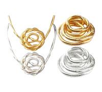 4pcs Collier De Serpent Pliable Or, Bracelet Multi-position En Or, Colliers De Serpent Flexibles, Femmes Réglables Chaîne De Bijoux En Argent, Costume Cool Bijoux