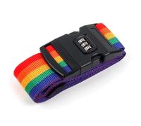 4Pcs Combination Lock Luggage Strap Adjustable Baggage Belts Safety Travel Suitcase Carry on Straps Accessories pour Voyager(Color8)