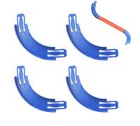 4pcs Connecteur De Piste De Voiture Jouet, 20x4x1.5cm 90 Degrés Extension De Piste Course Incurvés Voiture Jouet, Pièces De Rail Rotatif Interchangeables, Connecteur Super Track Pour HotWheels