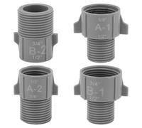4pcs Connecteurs de Conversion de Tuyau 1/2" 5/8" 3/4", Convertisseur de Tuyau d'Eau 1/2" NPT à 5/8" NPT 1/2" NPT à 3/4" NPT Adaptateur de Tuyau Mâle à Femelle pour Changement de Diamètre de Tuyau