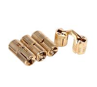 4pcs Copper dissimulé des Charnières en Fût, 10/12/14/16 Mm Ensemble de Charnière Robuste, Angle D'ouverture de 180 °, Charnières Anti-roulement pour le Bricolage de Caravane
