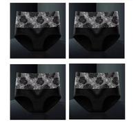 4pcs Cotton Panties For Women Plus Size Underwear High Waist Abdominal Briefs Female Girl Postpartum Recovery Panties Women's.4xl.629-2-4bk