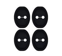 4PCS Coussin de Protection en Silicone pour Serrure de portière de Voiture, décorations de Serrure de portière Absorbant Les Chocs, Universel pour de Nombreux modèles (Black)