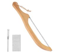4pcs Couteau à Pain pour Pain Fait Maison, 39,8cm Trancheuse à Pain Dentelée Acier Inoxydable avec Manche Bois Coupe-Scie à Pain Polyvalent pour Couper Boulangerie Outil de Fabrication Bagels