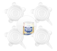 4pcs Couvercles pour Bar Keepers Friend, Transparents Remplacement de Capuchon en Silicone Accessoires de Couvercle Compatibles avec le Nettoyant Bar Keepers Friend 354,84 ml et 620,97 ml