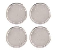 4PCS Couverture de Grille de Haut-parleur de Porte, KIMISS Couverture de Haut-parleur Audio de Voiture Ronde en Alliage D'aluminium Couvertures de Haut-parleur de Milieu de Gamme de Porte de Remplacem