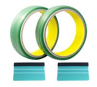 4PCS Covering Voiture Costume, 2 Bandes De Découpe En Vinyle, 2 Grattoirs, Adapté À La Découpe De Films Teintés Pour Vitres Automobiles Et De Films D'habillage Sans Endommager La Peinture.5M